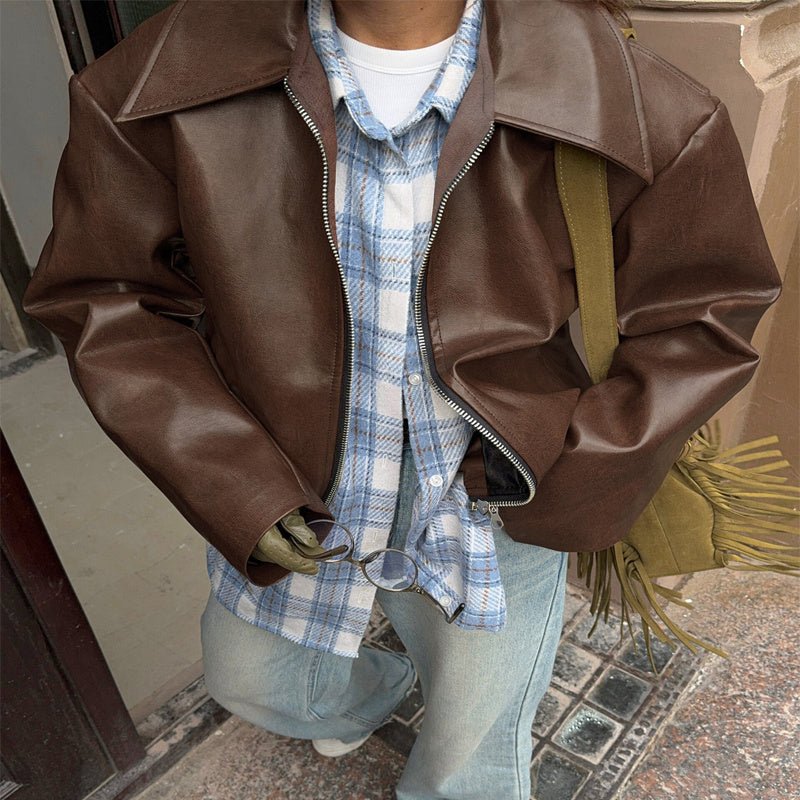 Vintage Faux Leather Jacket