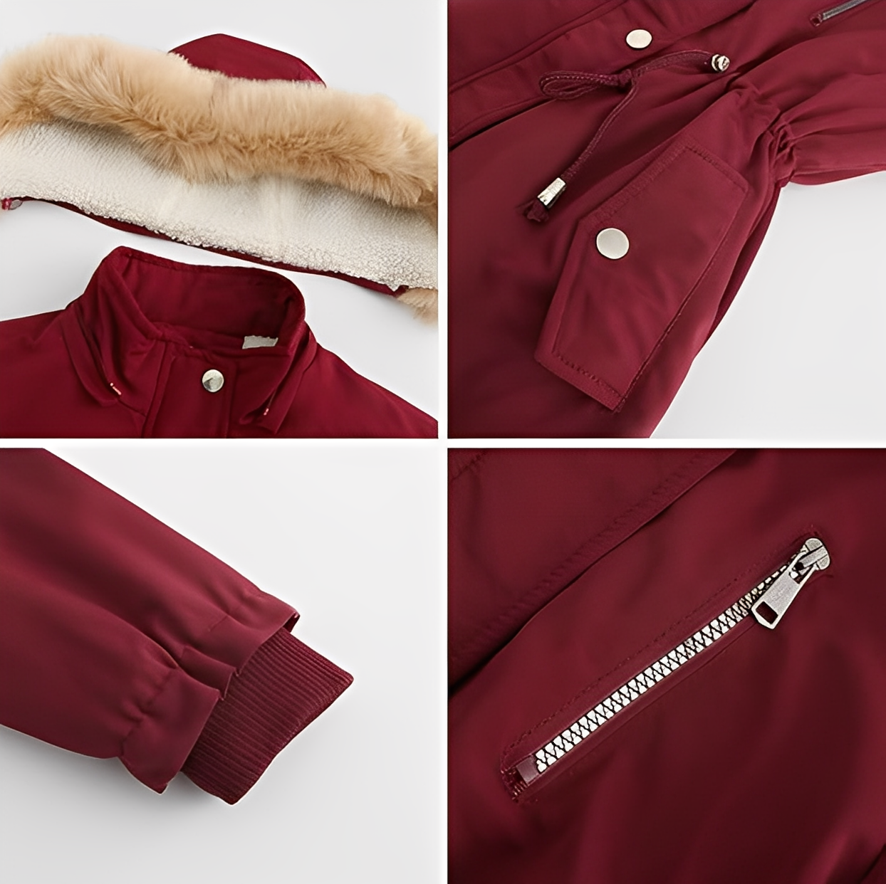 Detachable Fur Hood Winter Parka