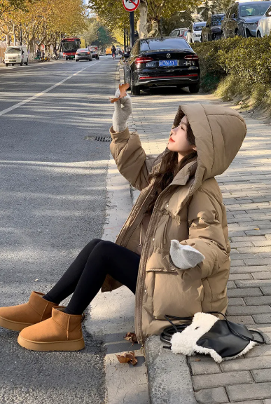 Mid-Length Winter Puffer Coat