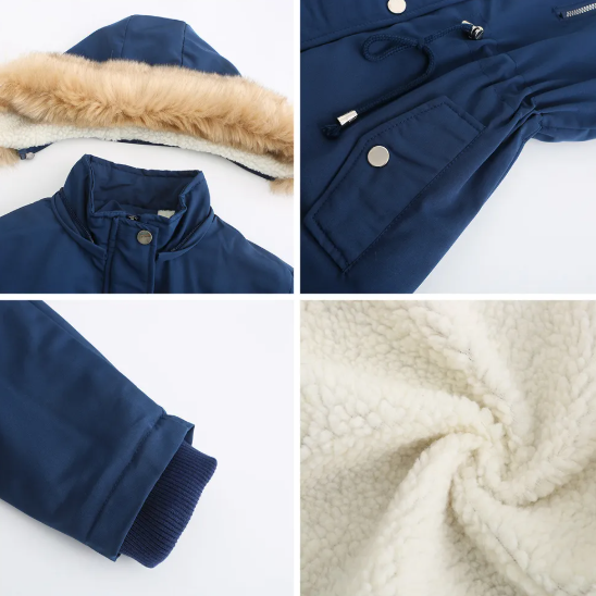 Detachable Fur Hood Winter Parka