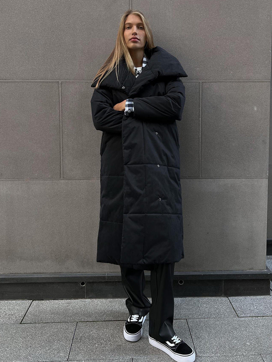 Belted Long Puffer Coat