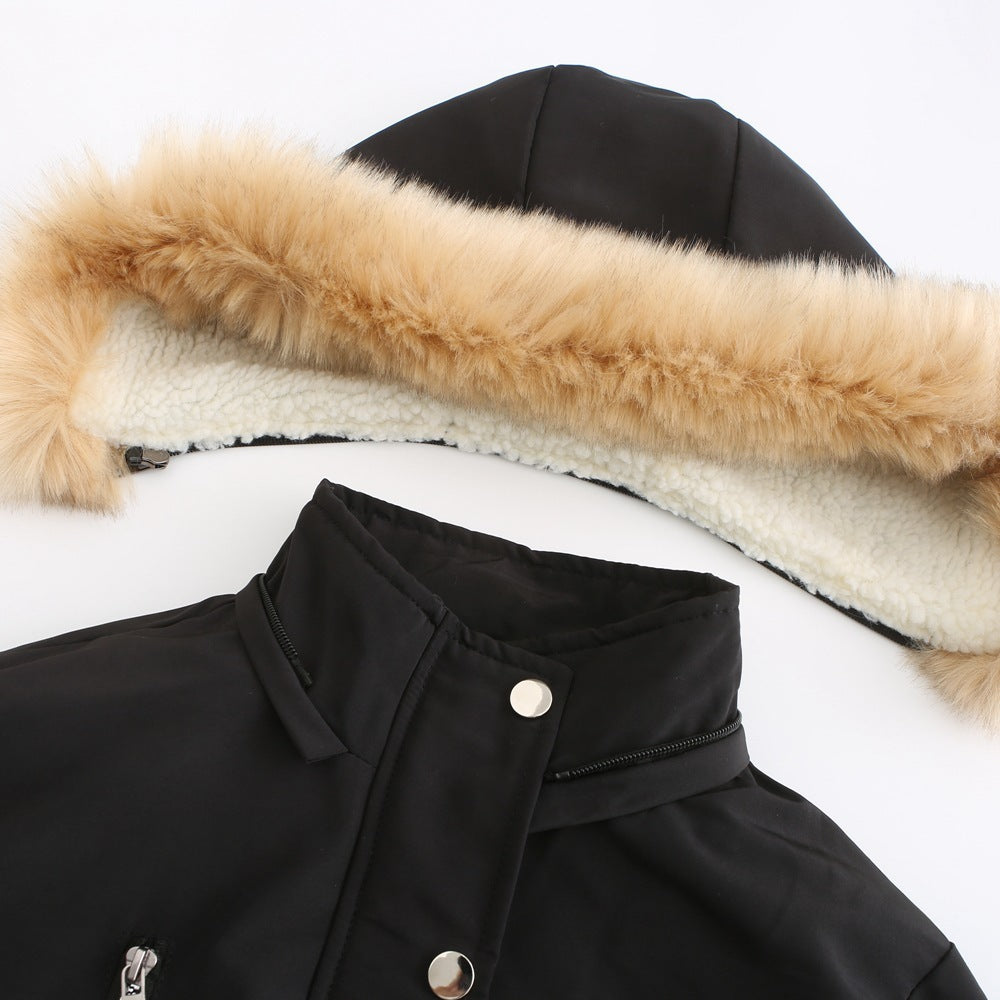 Detachable Fur Hood Winter Parka
