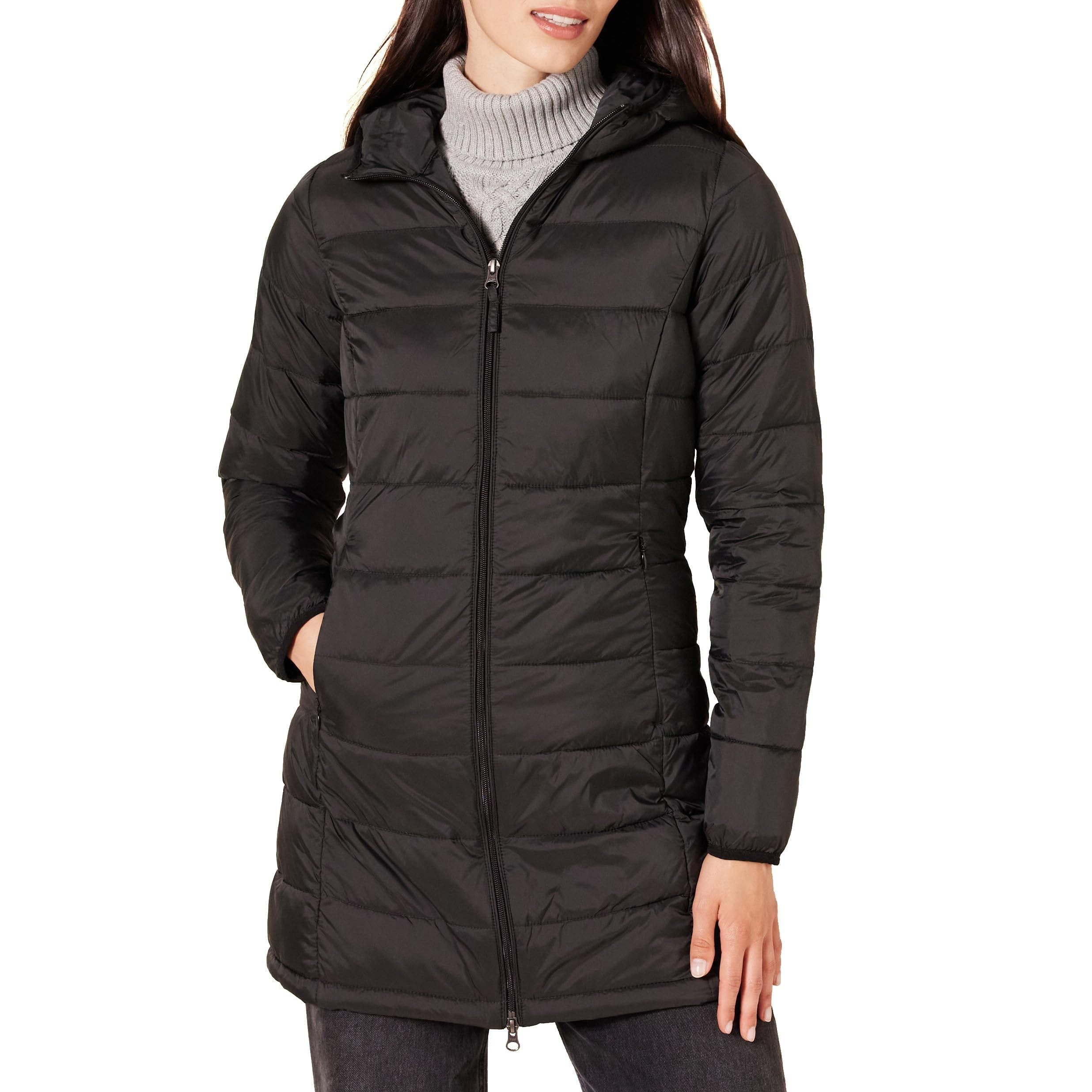 Lightweight Hooded Mid-Length Puffer Coat