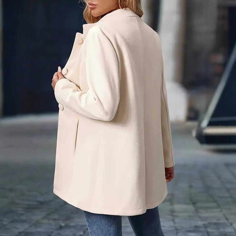 Elegant Single-Breasted Tailored Winter Coat